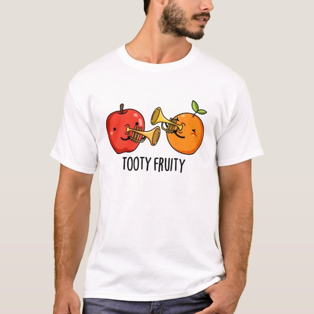 Tooty Fruktig Funny Fruit Musician Pun T Shirt (Framsida)