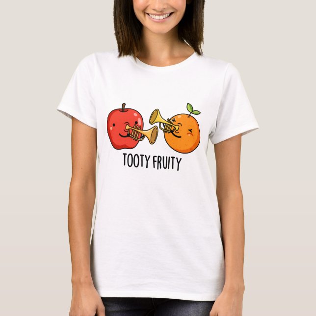 Tooty Fruktig Funny Fruit Musician Pun T Shirt (Framsida)