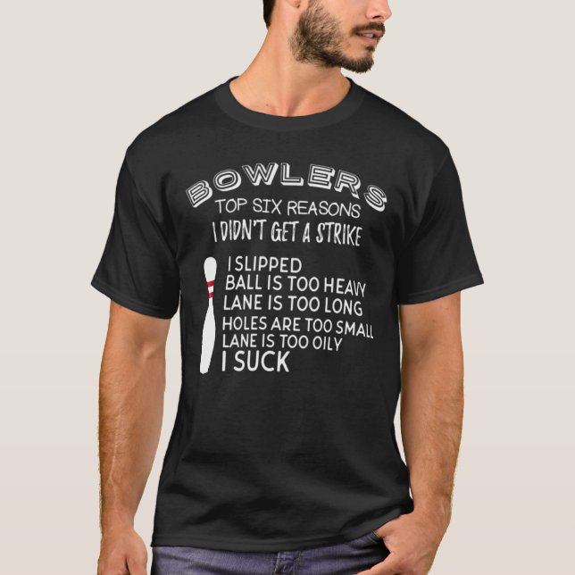 Top 6 Reason Didnt Strejka Bowling Bowlers Womens T Shirt (Framsida)
