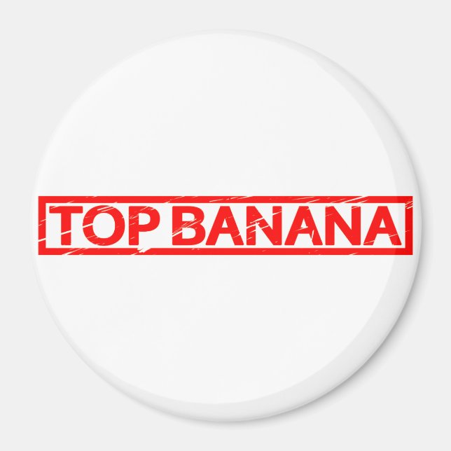 Top Banana Frimärke Magnet (Framsidan)