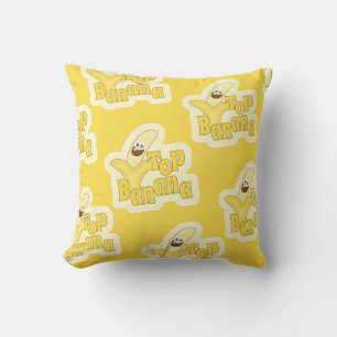 Top Banana Gult Motivational Winner Mönster Kudde