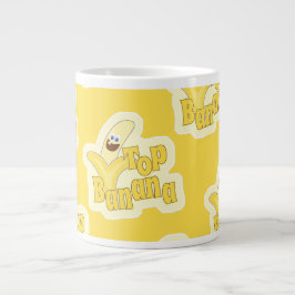 Top Banana Roligt Motivational Gult Toon Mönster Jumbo Mugg
