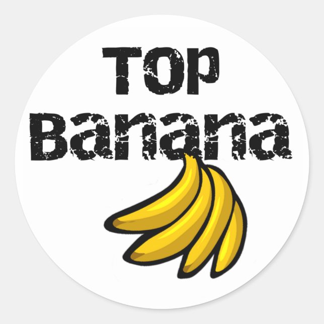 Top Banana Runt Klistermärke (Framsida)