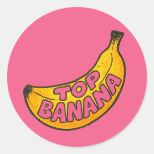 Top Banana Runt Klistermärke