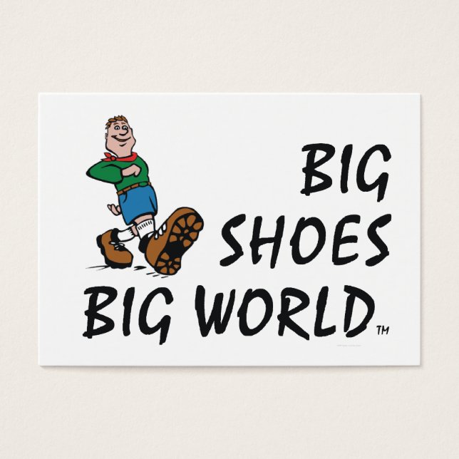 TOP Big Shoes Big World Visitkort (Framsidan)