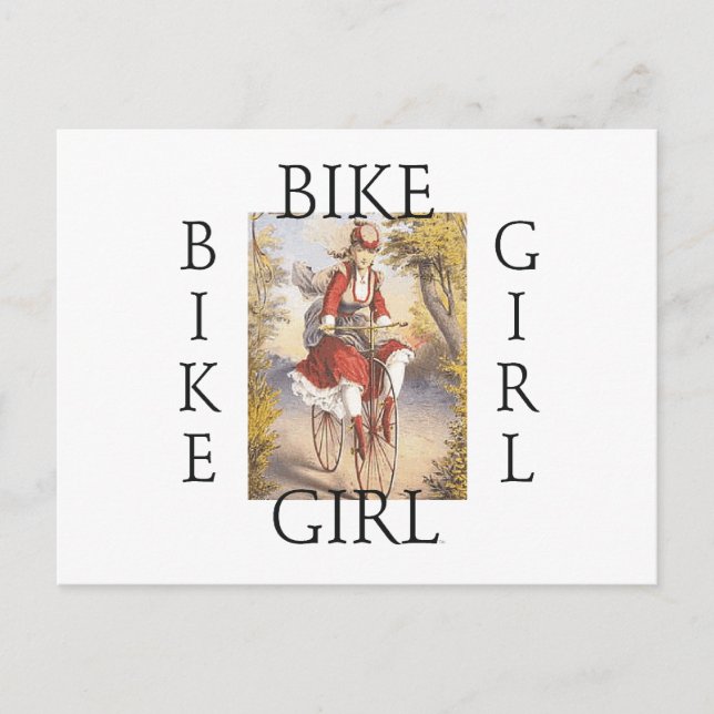 TOP Bike Girl Vykort (Framsida)