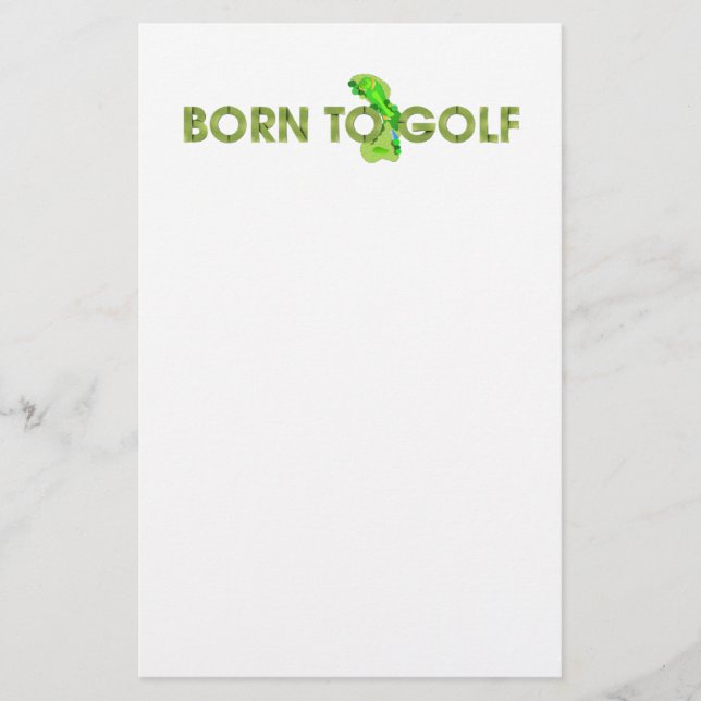 TOP Born till Golf Brevpapper (Framsida)