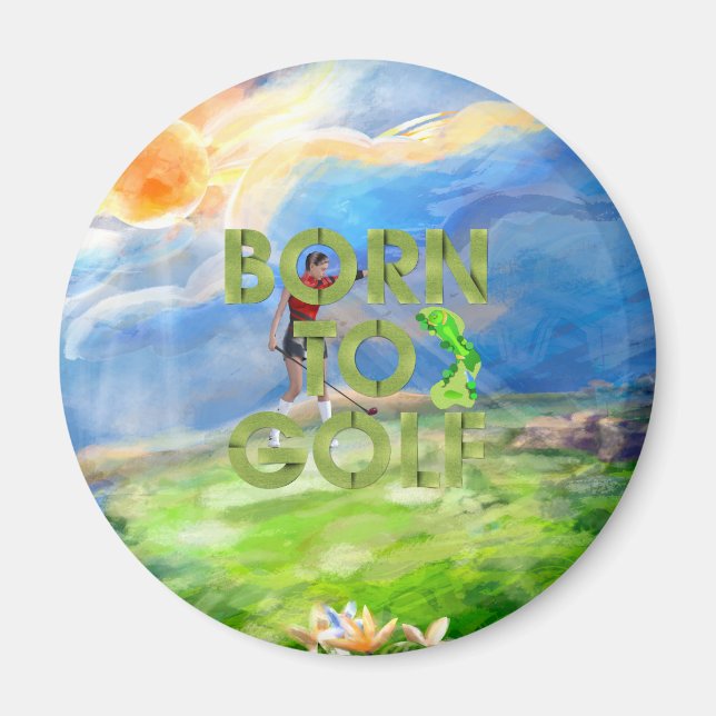 TOP Born till Golf Magnet (Framsidan)