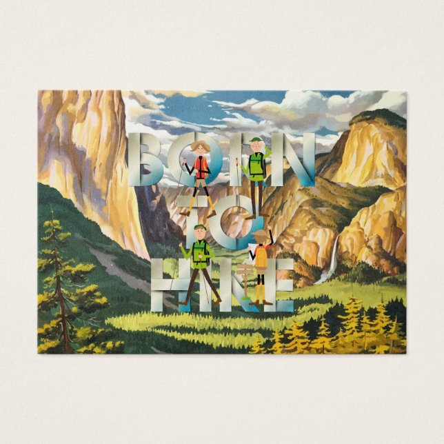 TOP Born to Hike Visitkort (Framsidan)