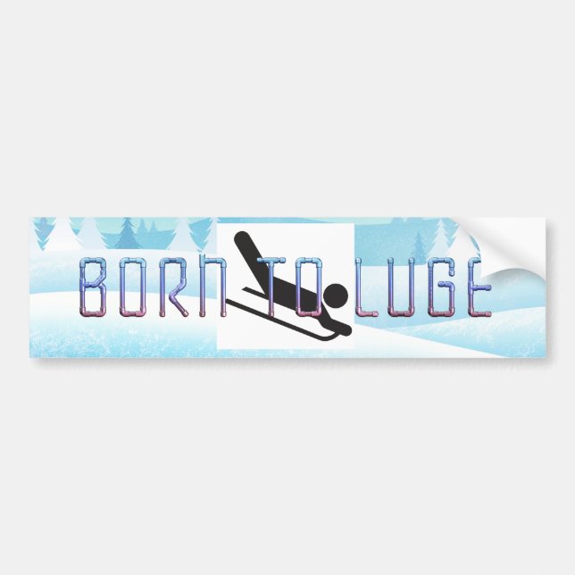TOP Born to Luge Bildekal (Framsidan)