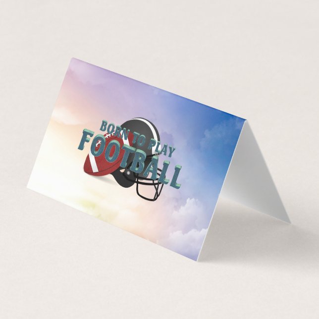 TOP Born to Play Football Visitkort (Baksida)