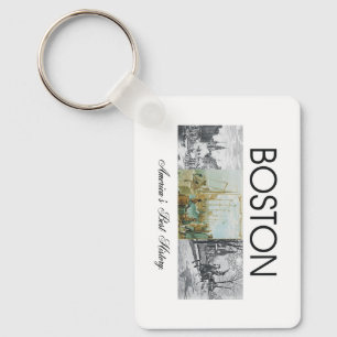 TOP Boston Keychain Nyckelring