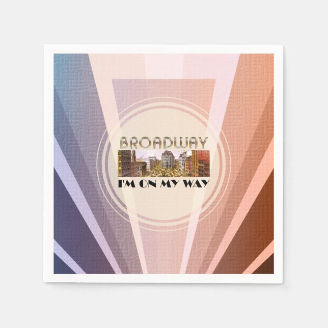 TOP Broadway Star Napkins Pappersservett (Framsidan)