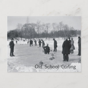 TOP Curling Old school Vykort