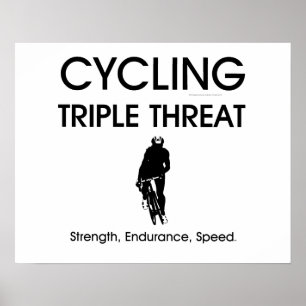 TOP-cykling trippelhot Poster