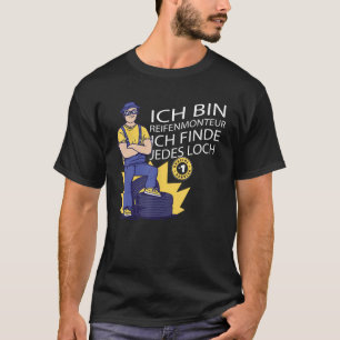 Top Däck Fitter Däck Change Car Workshop T Shirt