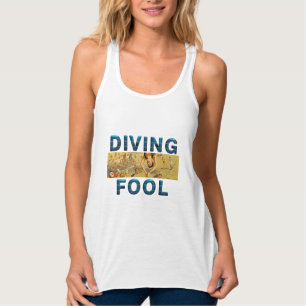 TOP Diving Slogan Linne Med Racerback