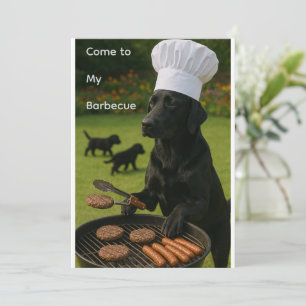Top Dog på grillen Bakgårdsgrillning Inbjudningar