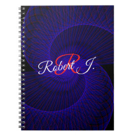 Top Down Dual Funnel Geometric Spiral Notebook Anteckningsbok
