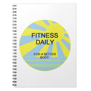 TOP Fitness Dagligen Anteckningsbok Med Spiral
