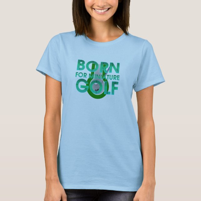 TOP Född för Minigolf T Shirt (Framsida)