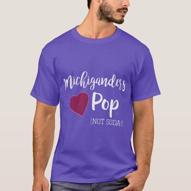 Top Fun Michigan Soda Design T Shirt (Framsida)