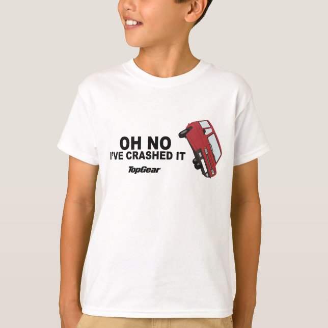 Top Gear Reliant Robin Oh No I've Crashed It T Shirt (Framsida)