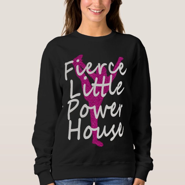 Top Girls Cheer Fierce Little Powerhouse T Shirt (Framsida)