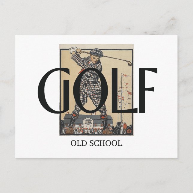 TOP Golf Old school Vykort (Framsida)