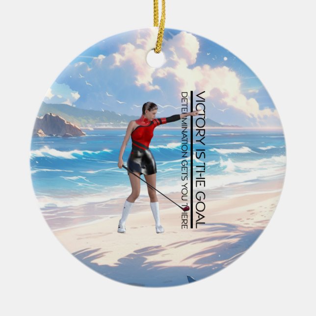 TOP Golf Victory-mål Julgransprydnad Keramik (Framsidan)