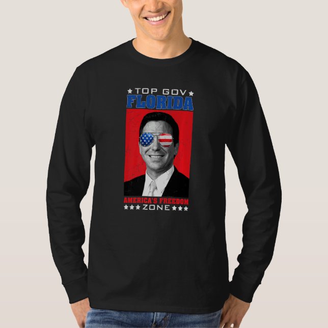 Top Gov Ron Desantis Top Gov Desantis 2024 Val T Shirt (Framsida)