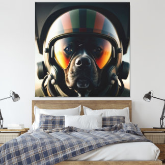 TOP GUN ACE HUND ART PRINT SERIE NR 2 CANVASTRYCK