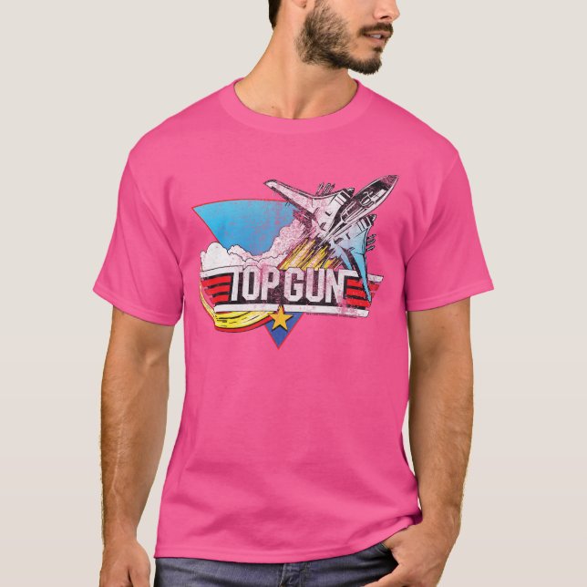 Top Gun Flies Jet T Shirt (Framsida)