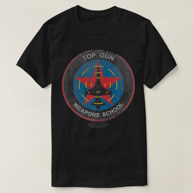 Top Gun Flight School Logotyp Premium T Shirt (Design framsida)