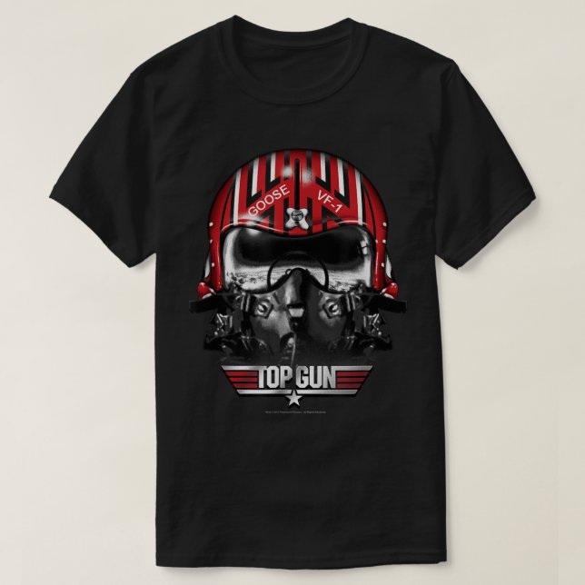 Top Gun Goose Helmet T Shirt (Design framsida)