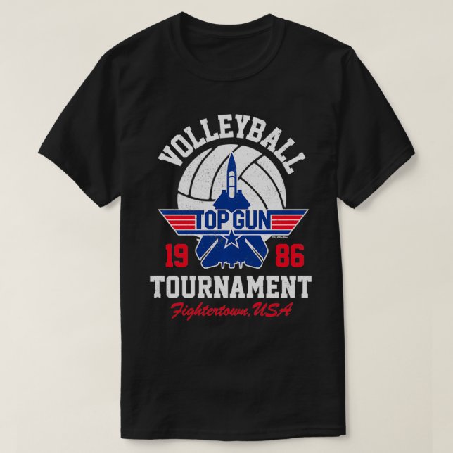 Top Gun - Långärmad för volleyball-turnering T Shirt (Design framsida)