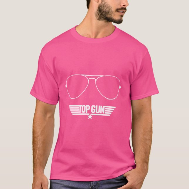 Top Gun Linear Sunglasses Logotyp T Shirt (Framsida)