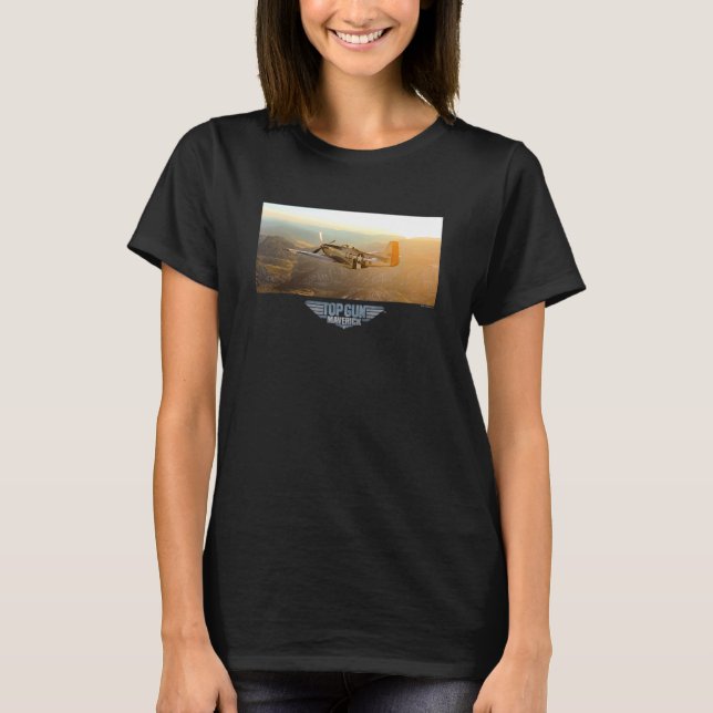 Top Gun Maverick Flygplan Sunset T Shirt (Framsida)