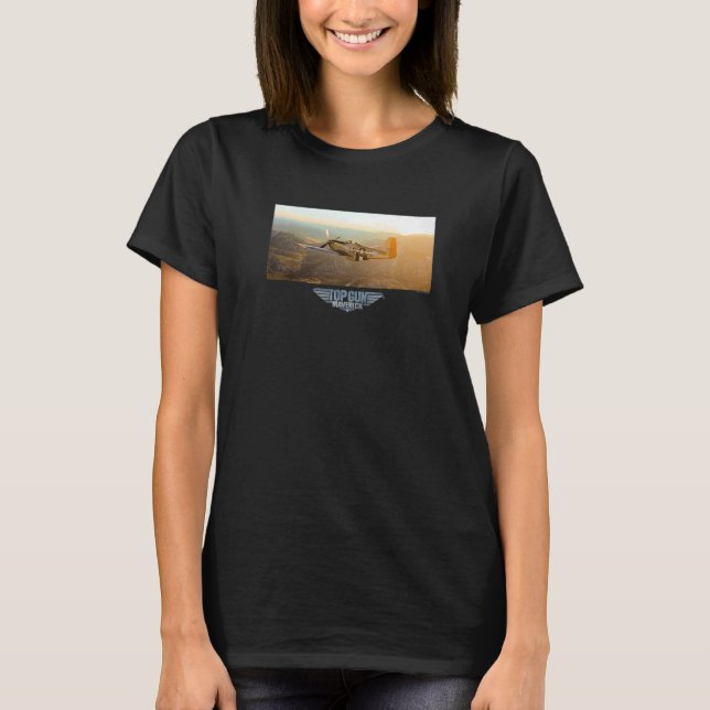 Top Gun Maverick Flygplan Sunset T Shirt (Framsida)