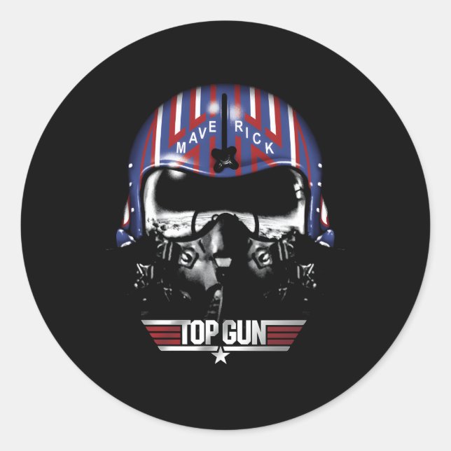 Top Gun Maverick Helmet Runt Klistermärke (Framsida)