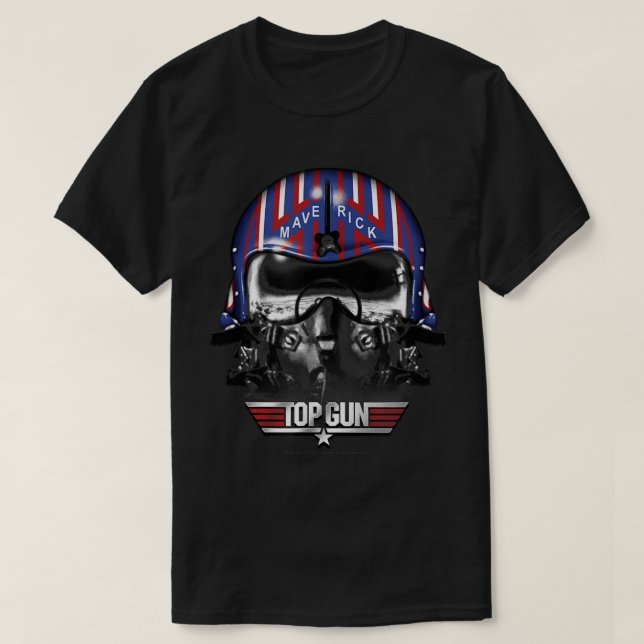 Top Gun Maverick Helmet T Shirt (Design framsida)