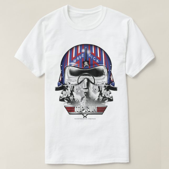 Top Gun Maverick Helmet T Shirt (Design framsida)