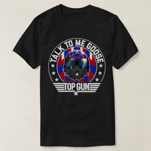 Top Gun pratar med mig. Goose Maverick Helmet T Shirt (Design framsida)