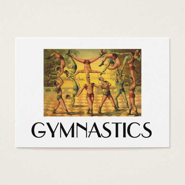 TOP Gymnastics Old school Visitkort (Framsidan)