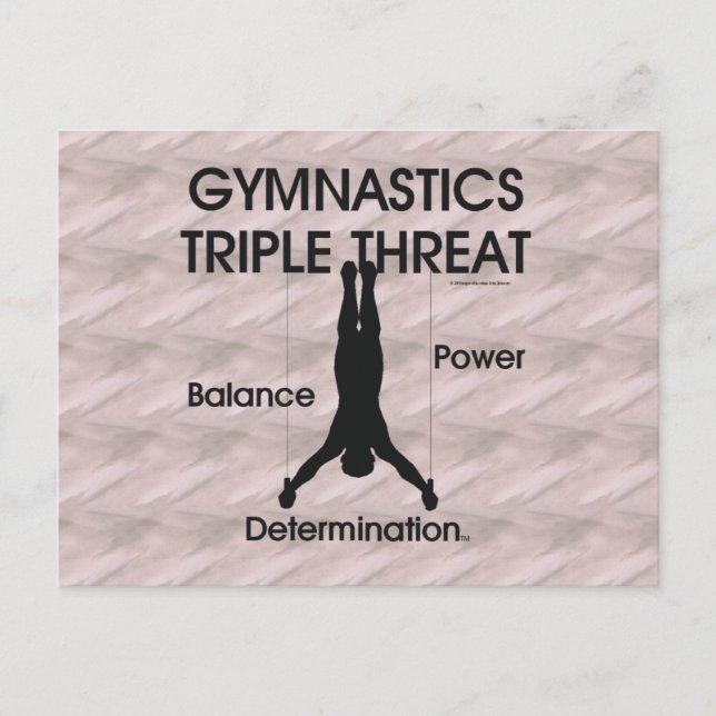 TOP Gymnastics Triple Threat (Manar) Vykort (Framsida)