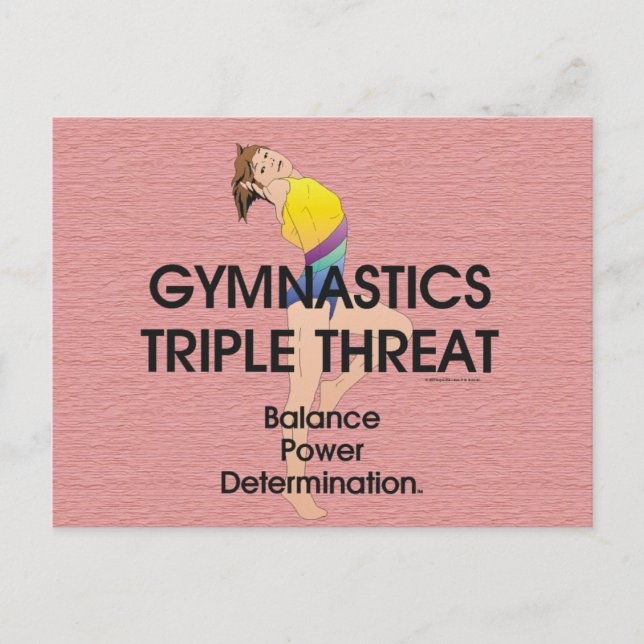 TOP Gymnastics trippelhot (W) Vykort (Framsida)