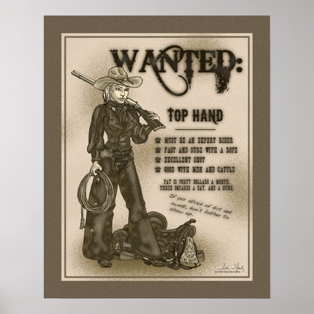 Top Hand Cowgirl Poster (Framsidan)