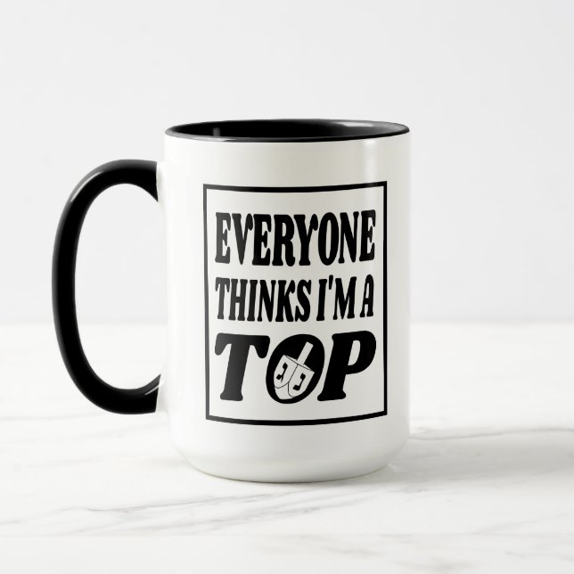 Top Hanukkah Dreidel Joke Gift Mugg (Vänster)