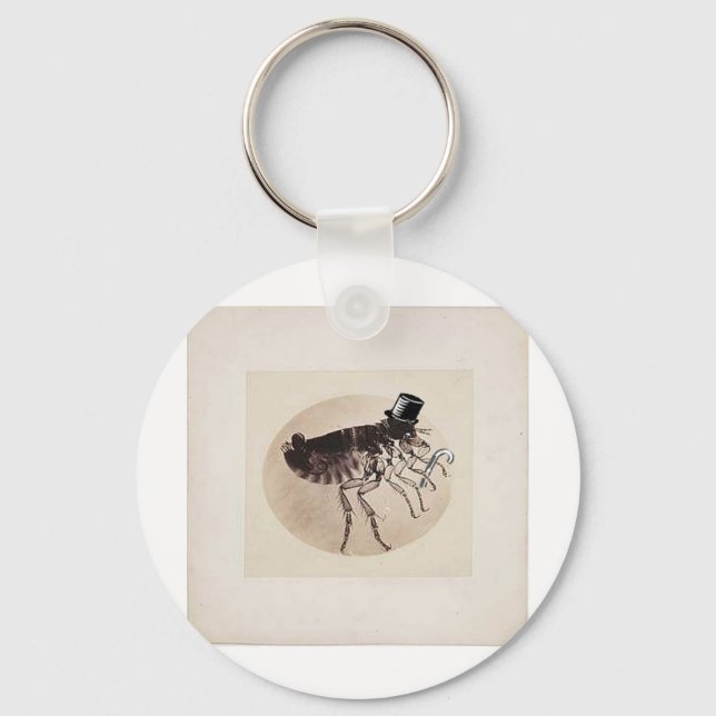 Top Hat and Cane Flea Nyckelring (Framsida)