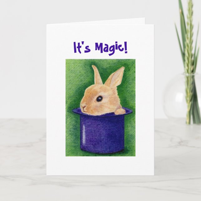 Top hat Bunny Card Kort (Framsida)